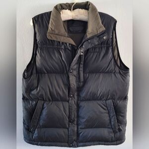 VTG L.L. Bean Goose Down Puffer Vest Fleece Quilted Outdoor Hiking Insulated M